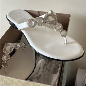Italian Shoemakers White Sandals